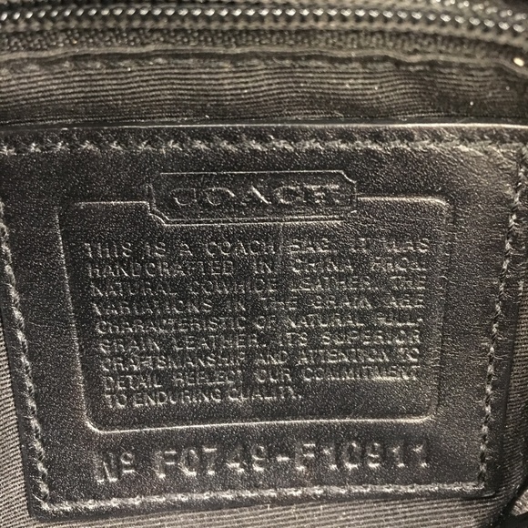 Coach #F10911 Satchel Handbag, Black w/Nickel - Picture 7 of 7